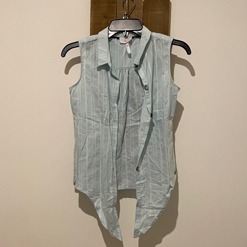 Matilda Jane Light Blue Sleeveless Kids Blouse